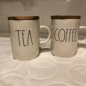 Rae Dunn Coffee/Tea Mugs with coasters